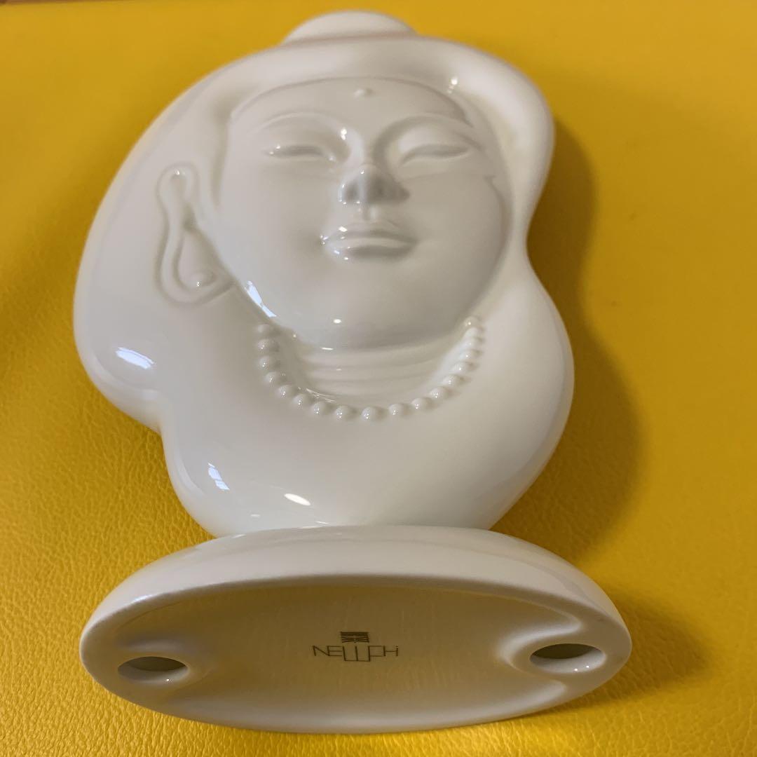観音様像　白磁陶器