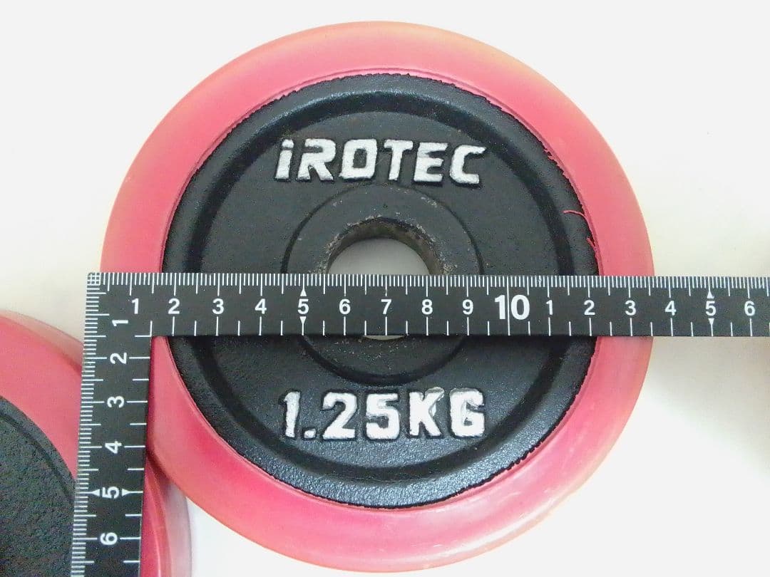 iROTEC ラバー付 ダンベル 約20kg 筋トレ プレート アイロテック ①