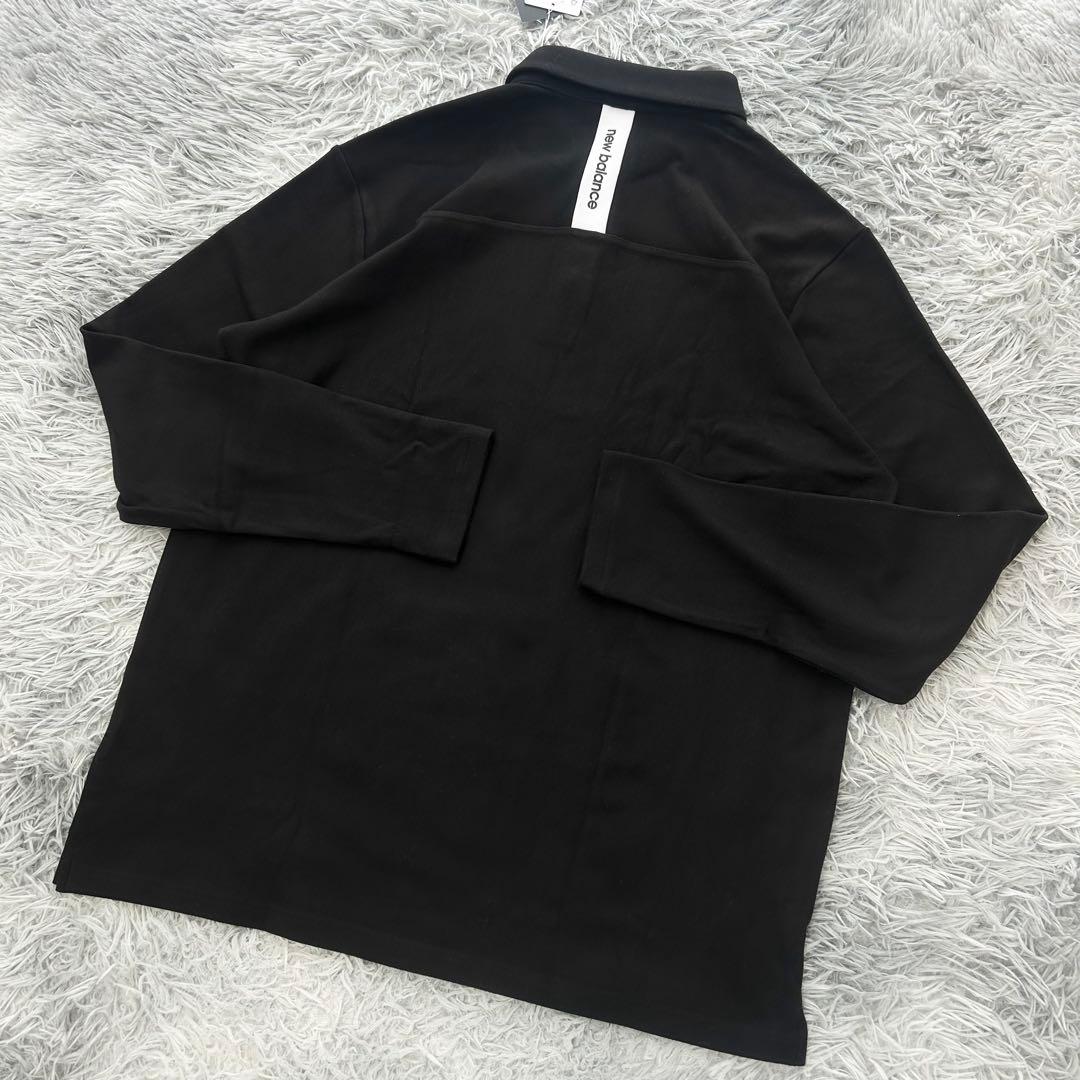 新品　ニューバランスゴルフ　長袖ポロシャツ　裏起毛　ブラック　ストレッチ　7