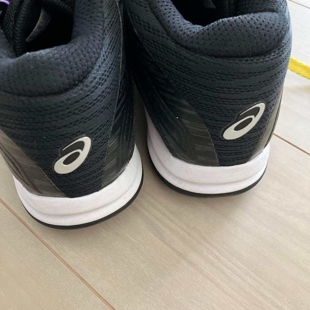 asics バスケットボールシューズ 女性用 黒紫