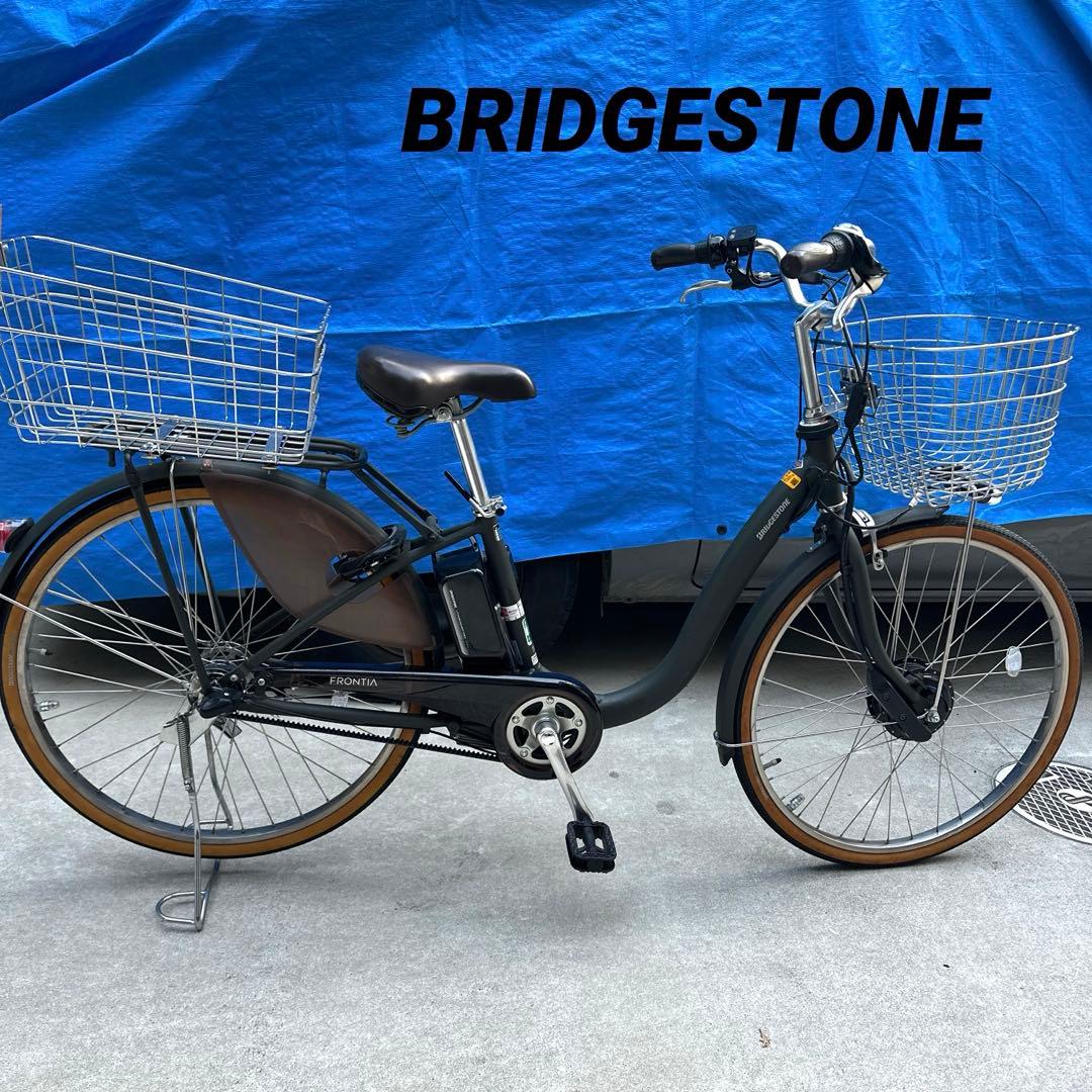 ブリヂストン 電動アシスト自転車FRONTIA DX カーキ 26インチ