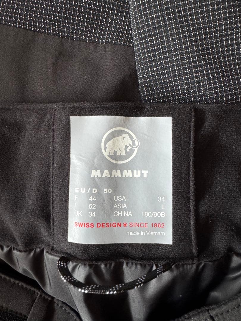 【新品未使用】MAMMUT ストーニー ハードシェル サーモ パンツ Lサイズ