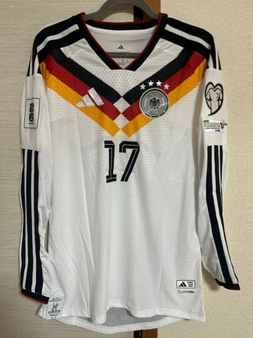 【新品未使用】ヴィルツ　ドイツ代表　選手仕様　2026　ホーム　長袖　フルパッチ