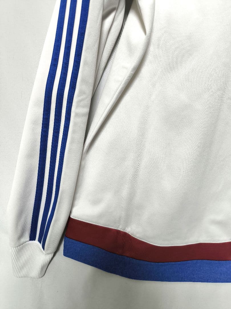【訳あり】adidas Chelsea FC アンセムジャケットMワッペン　白赤