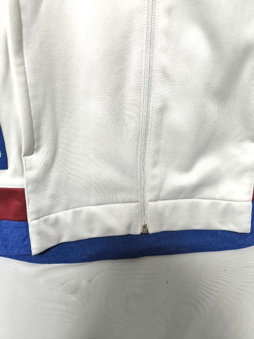 【訳あり】adidas Chelsea FC アンセムジャケットMワッペン　白赤