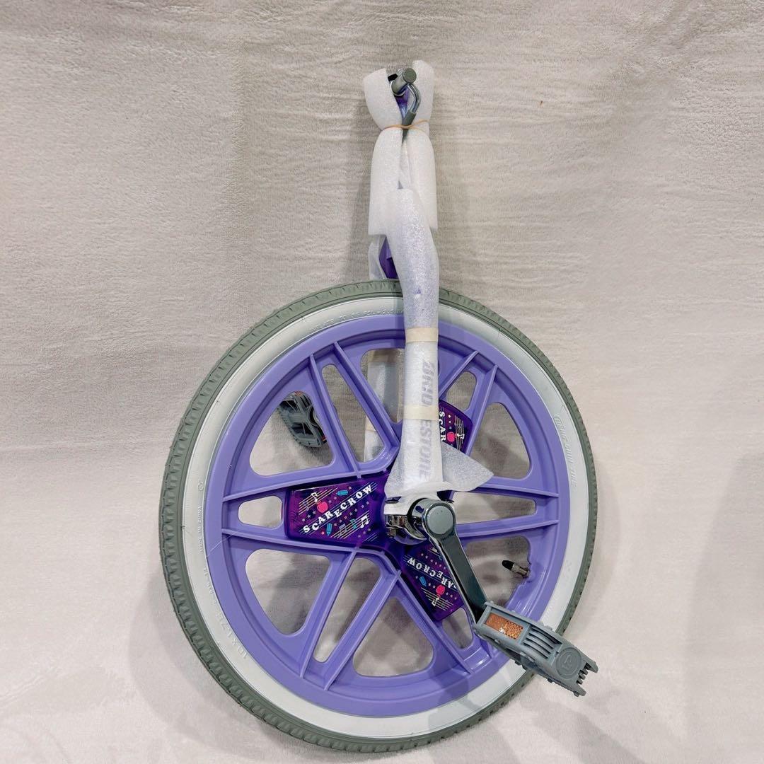 新品未使用　ブリヂストン　一輪車　スタンド付き　スケアクロウ　ラベンダー