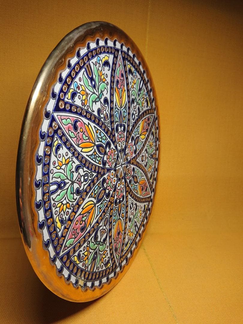【美品】飾り皿　金彩　ヨーロッパ　置物　インテリア　工芸品　美術品　A2566
