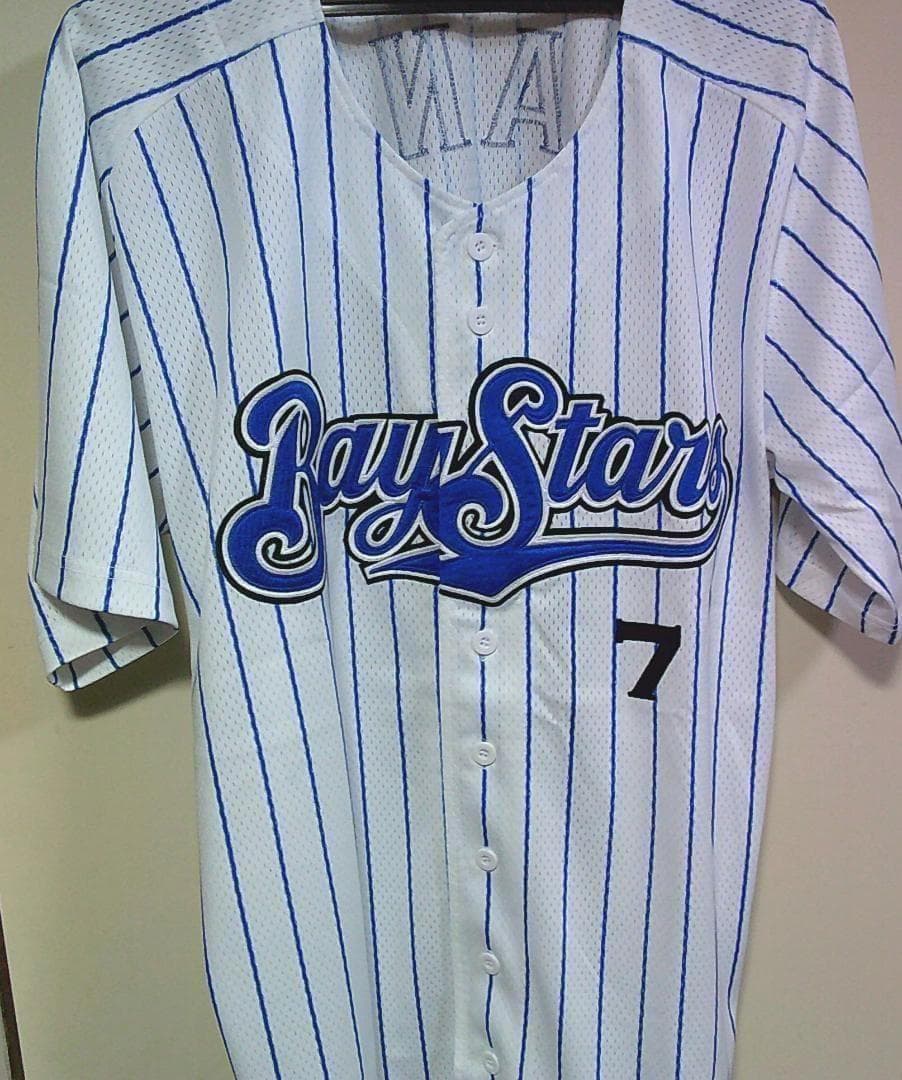 新品L復刻☆横浜DeNAベイスターズ佐野7番ユニフォーム刺繍《観戦応援》プロ野球