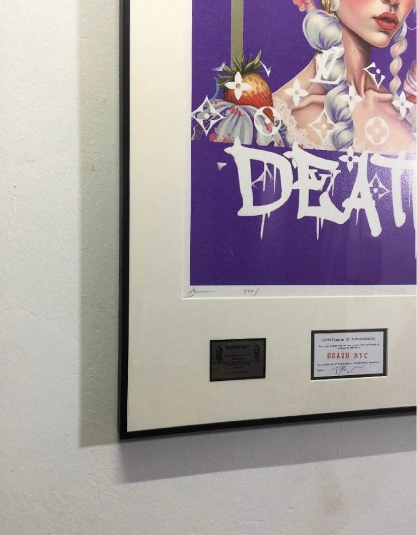 DEATH NYC 額付き 世界限定100枚 アートポスター