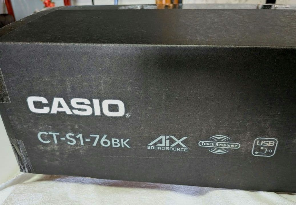 美品　CASIO カシオトーン CT-S1-76BK　キーボード 76鍵　ペダル