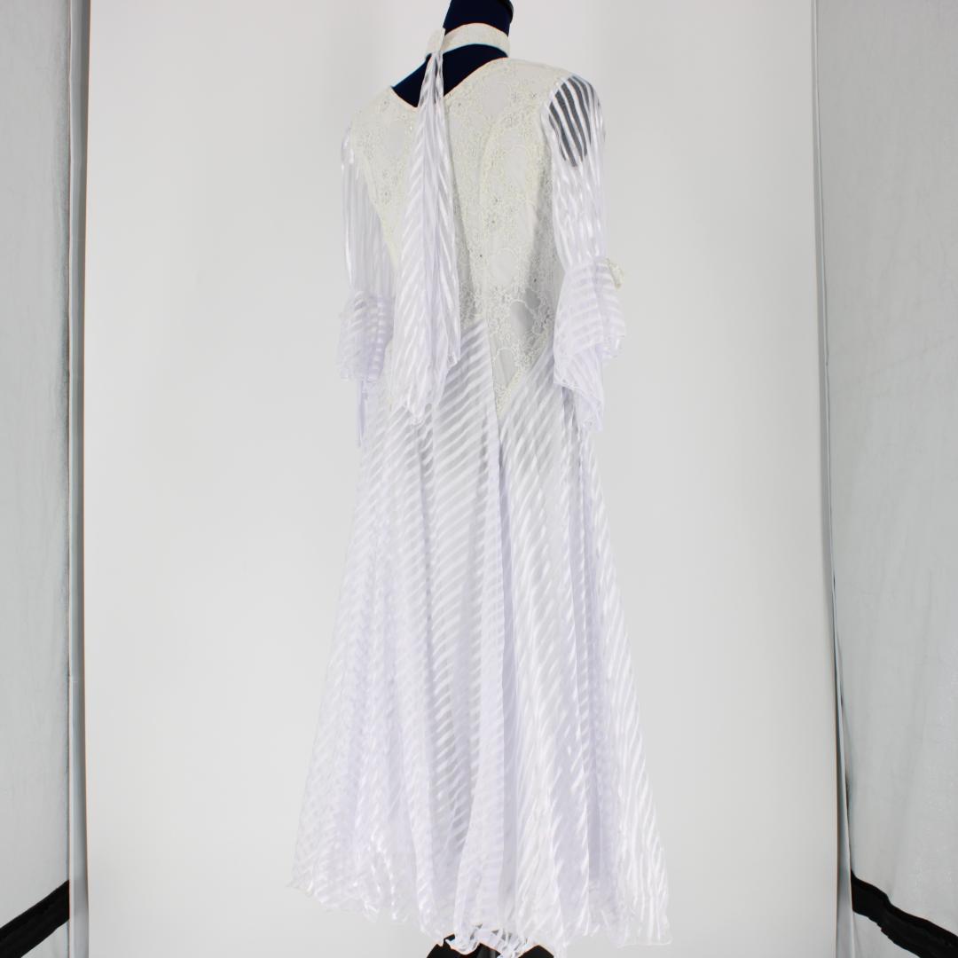 【美品 社交ダンス衣装】primaboutique ワンピース ドレス 白 上品