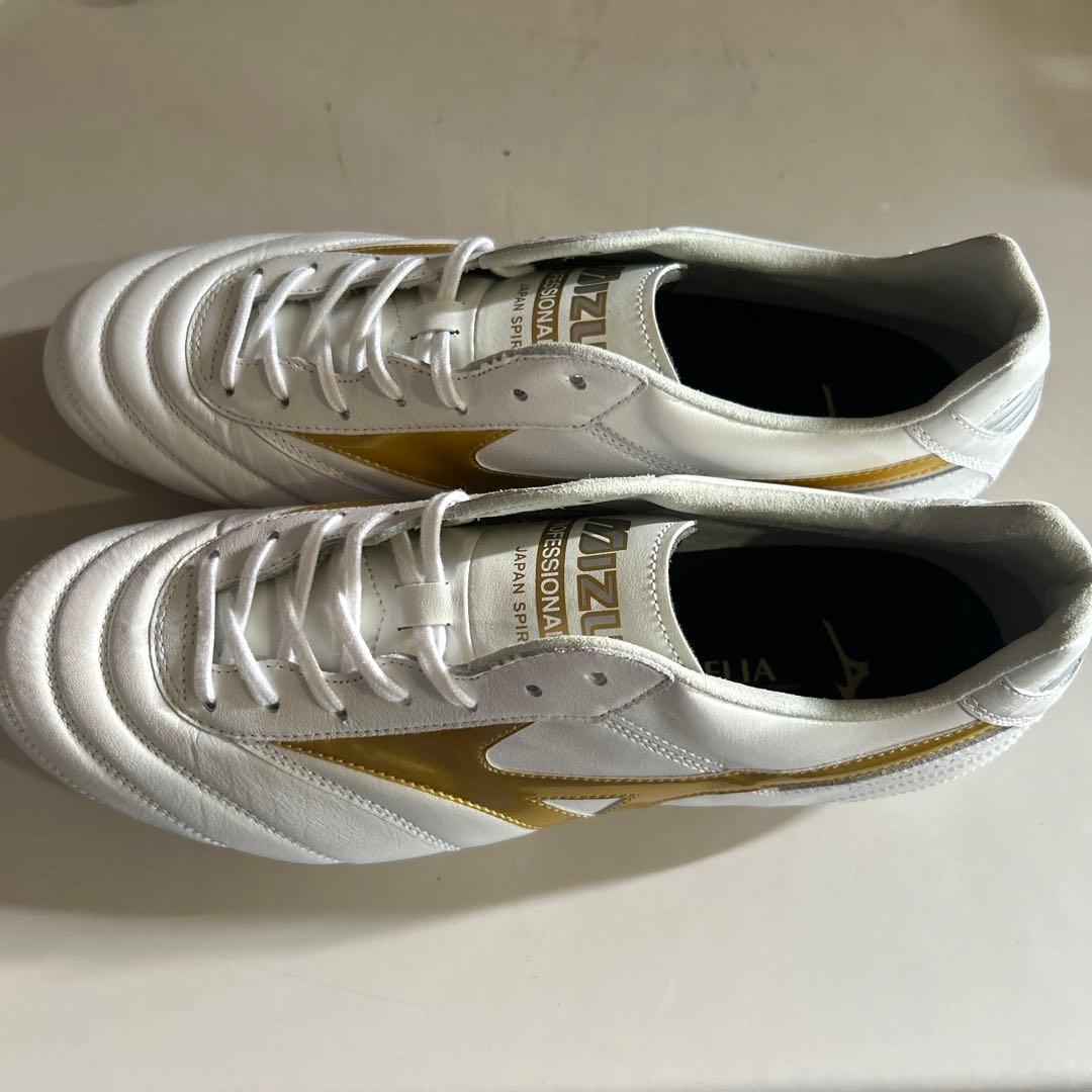 MIZUNO Morelia サッカーシューズ ホワイト/ゴールド