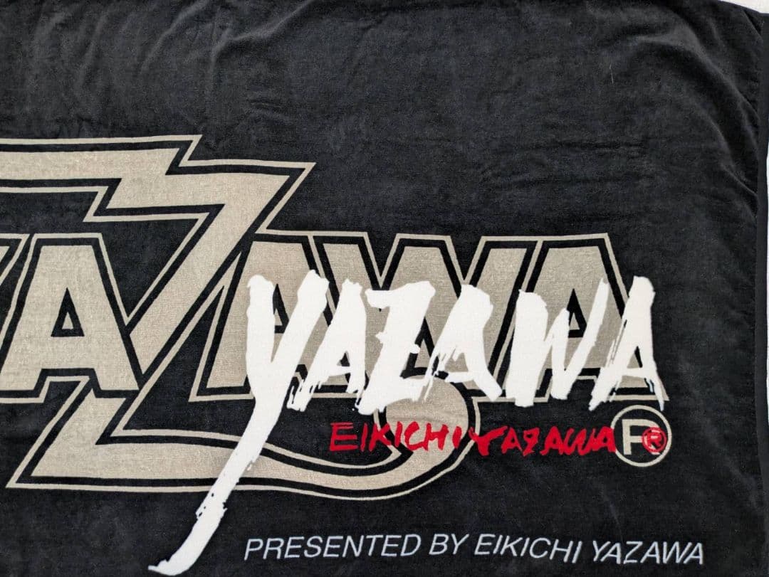 矢沢永吉　YAZAWA　スペシャルビーチタオル　(ロゴフデ)ブラック/グレー