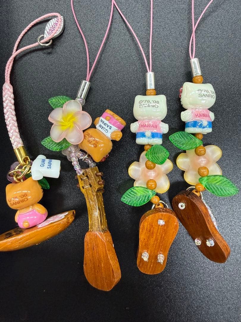 ご当地 ハワイグアム限定 日焼けキティ 根付けセット まとめ売り サーフボード