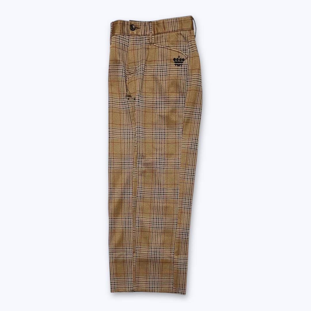 激レア希少【美品】TMT CLASSIC ゴルフ スラックス チェック柄 パンツ