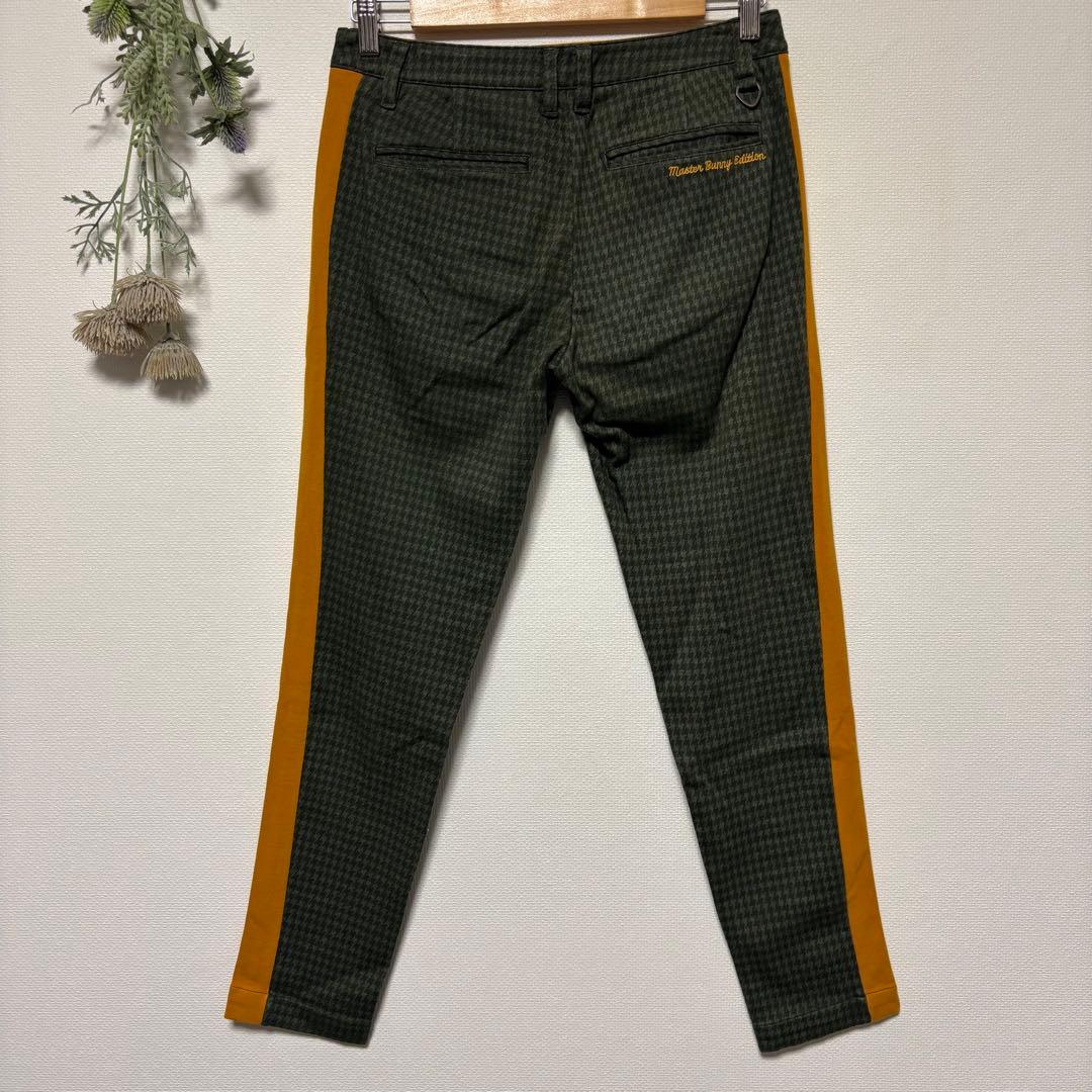美品✨ マスターバニーエディション｜ストレッチゴルフパンツ｜起毛｜千鳥格子｜配色