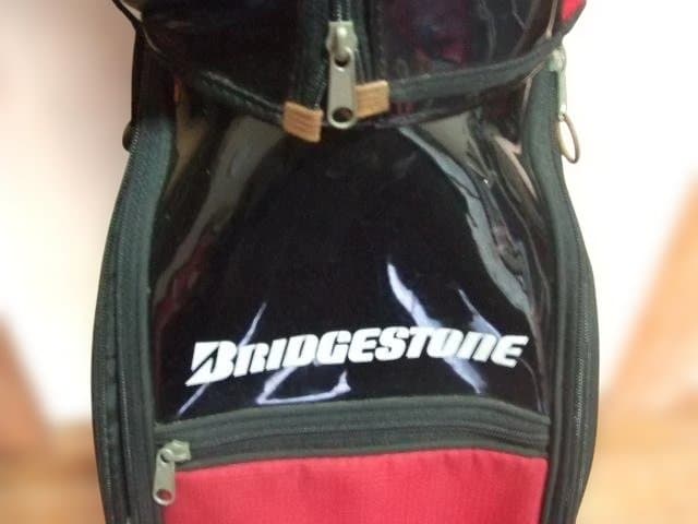 BRIDGESTONE ゴルフキャディバッグ 赤黒　訳あり