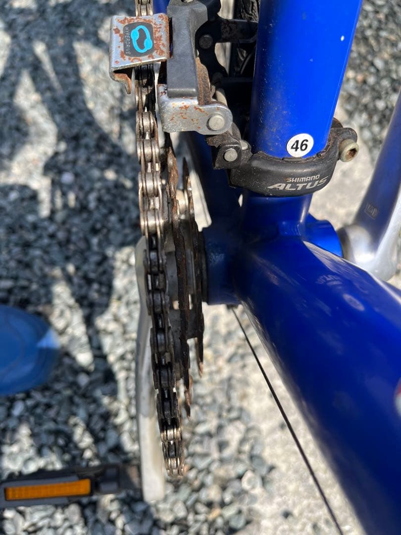 熊本　GIOS PUREの青いクロスバイク　46