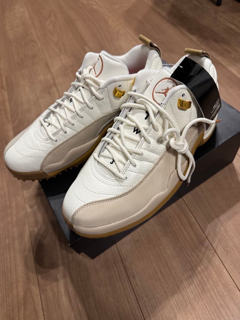 【大魔神さん専用】Jordan 12 Golf シューズ ホワイト/ベージュ