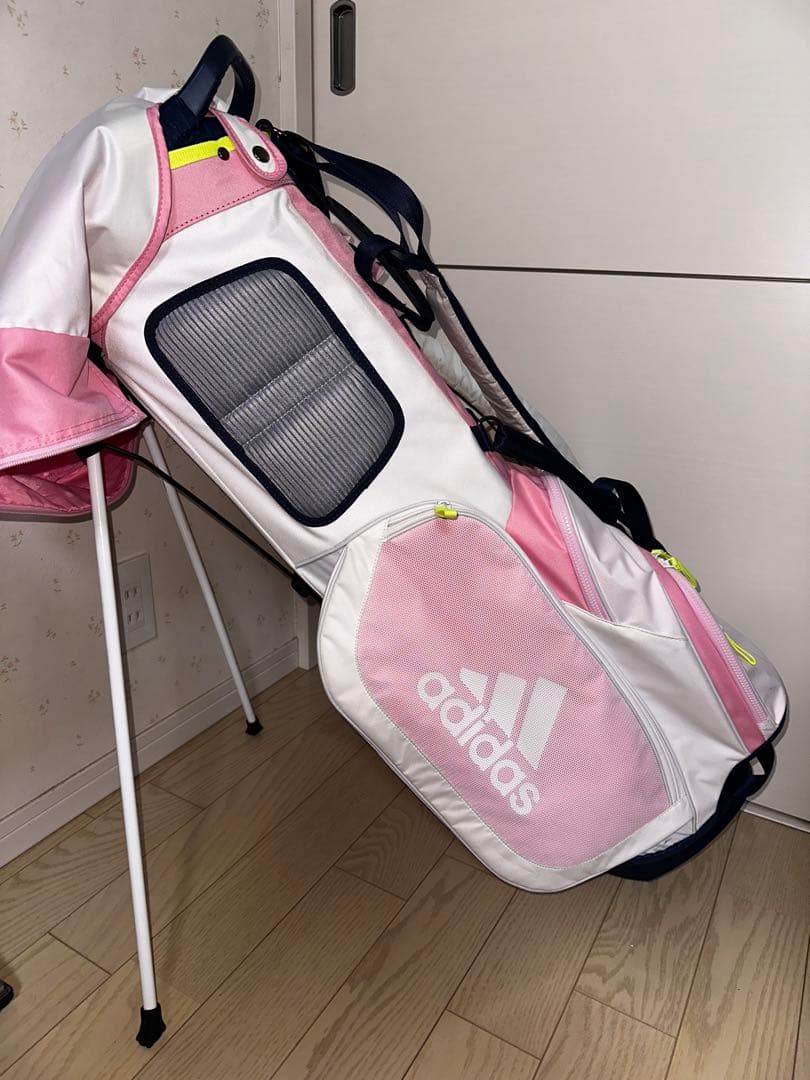 adidas レディス　キャディバッグ ピンク/ホワイト　軽量
