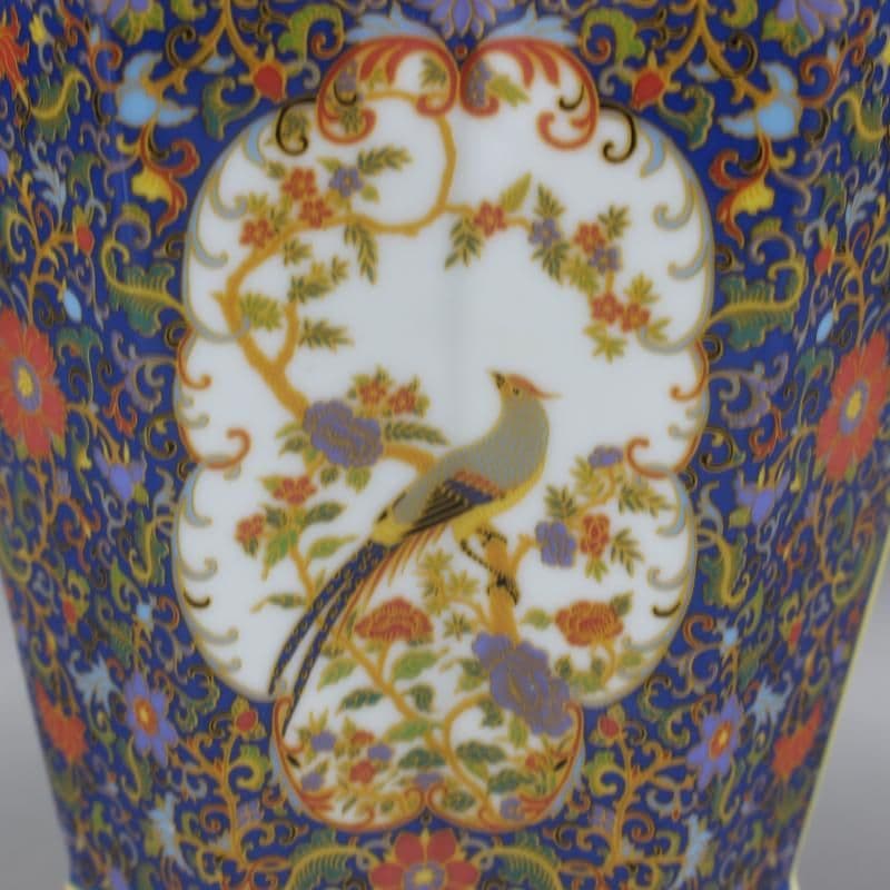 大清雍正琺瑯彩蒔金花鳥方形瓶   工芸品  美術品 置物