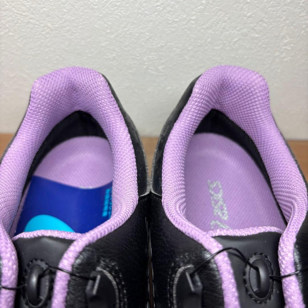 【新品】asics ゴルフシューズ　ボア　ブラック　25.5