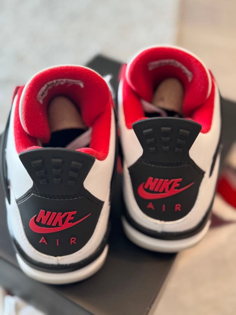 シューズ(男性用) AIR JORDAN 4 RETRO GS FIRE RED