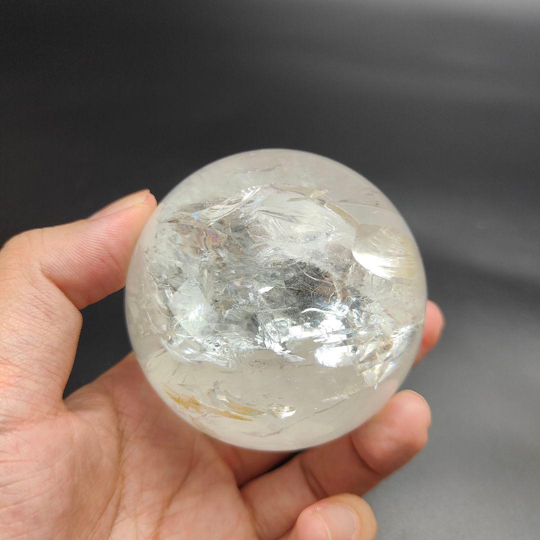 B2.天然水晶　アイリスクォーツ　レインボークォーツ　スフィア　天然石　処分