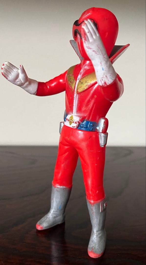 【当時物】秘密戦隊ゴレンジャー アカレンジャー ソフビ 昭和レトロ ビンテージ