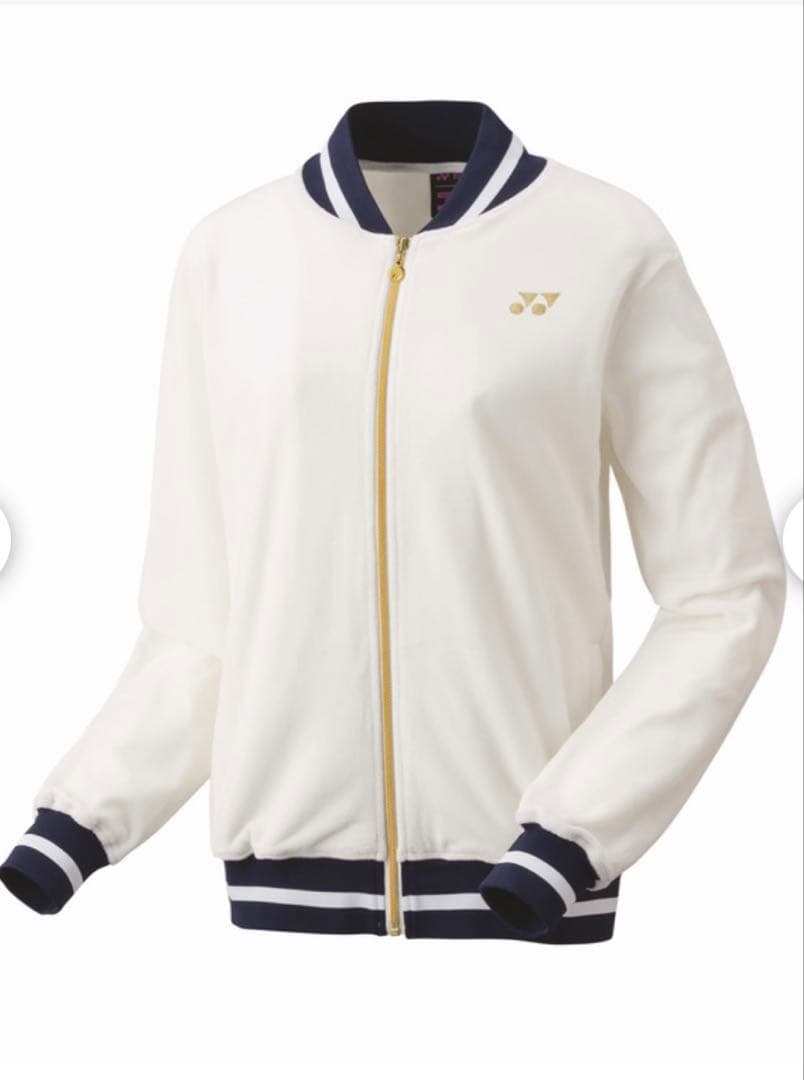 YONEX ウィメンズ　ベロアジャケット (58109) ホワイト Lサイズ