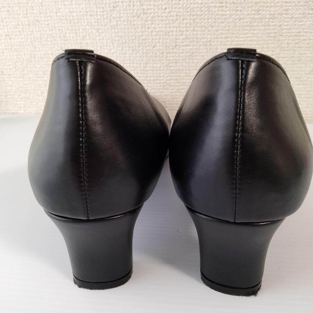 〈美品〉RAKUNA ラクナ 整体パンプス 黒 24.5cm