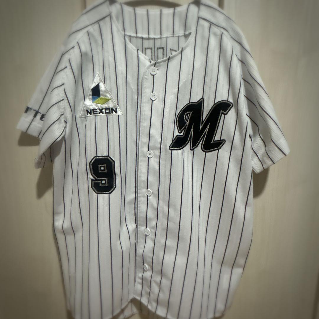 【美品】DESCENTE 千葉ロッテマリーンズ 福浦和也　 ユニフォーム 9番M