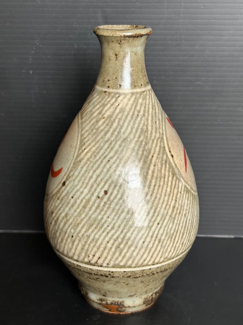 象嵌赤絵酒器 (人間国宝 島岡達三作)　徳利×２・ぐい吞み×５(モコモコ様用)