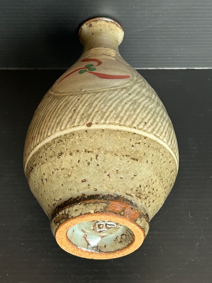 象嵌赤絵酒器 (人間国宝 島岡達三作)　徳利×２・ぐい吞み×５(モコモコ様用)