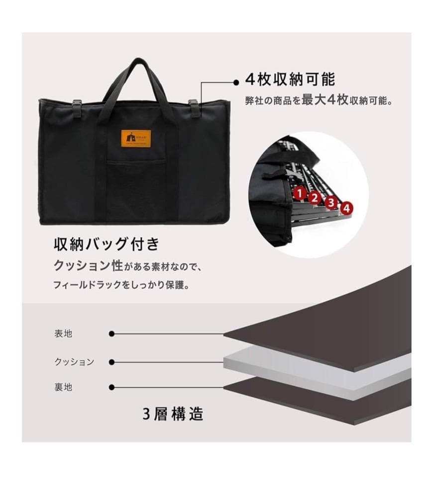 HIBARI　ヒバリ　フィールドラック３個セット　収納ケース・社外マット２枚付き
