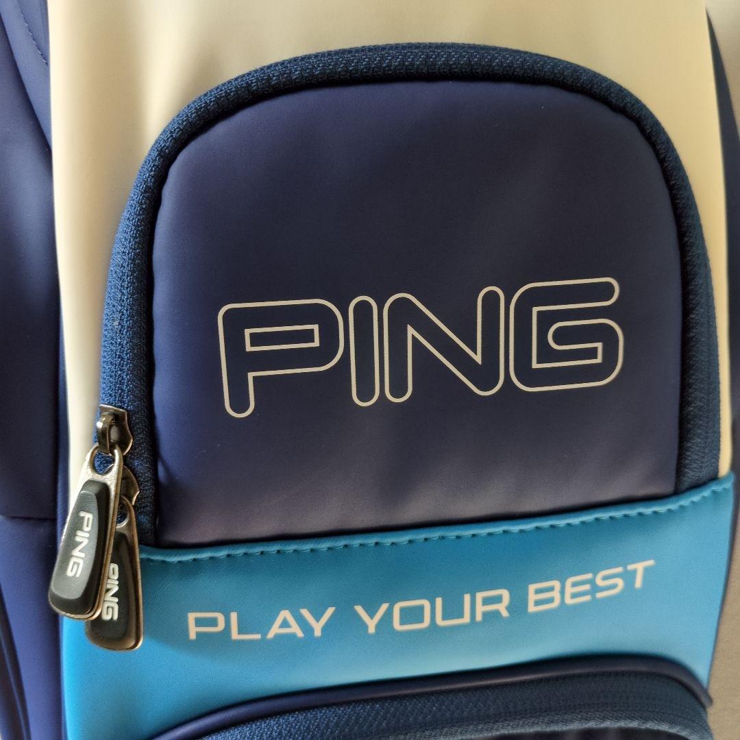 美品☆PING ピン キャディバッグ CB-P191（カラー：ブルー）