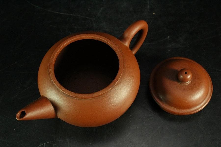 中国美術 煎茶 朱泥 茶器 急須 在印(K-YC692)