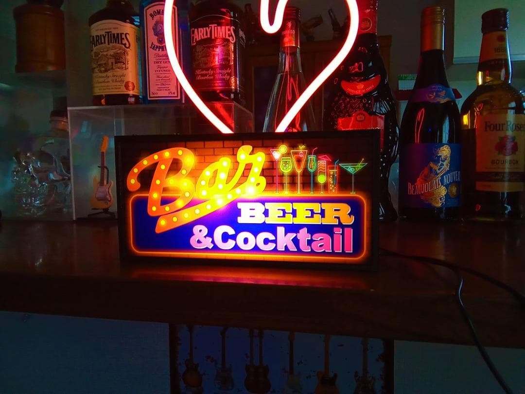 カクテルバー ビール アメリカン パブ バー 酒 看板 置物 雑貨 ライトBOX