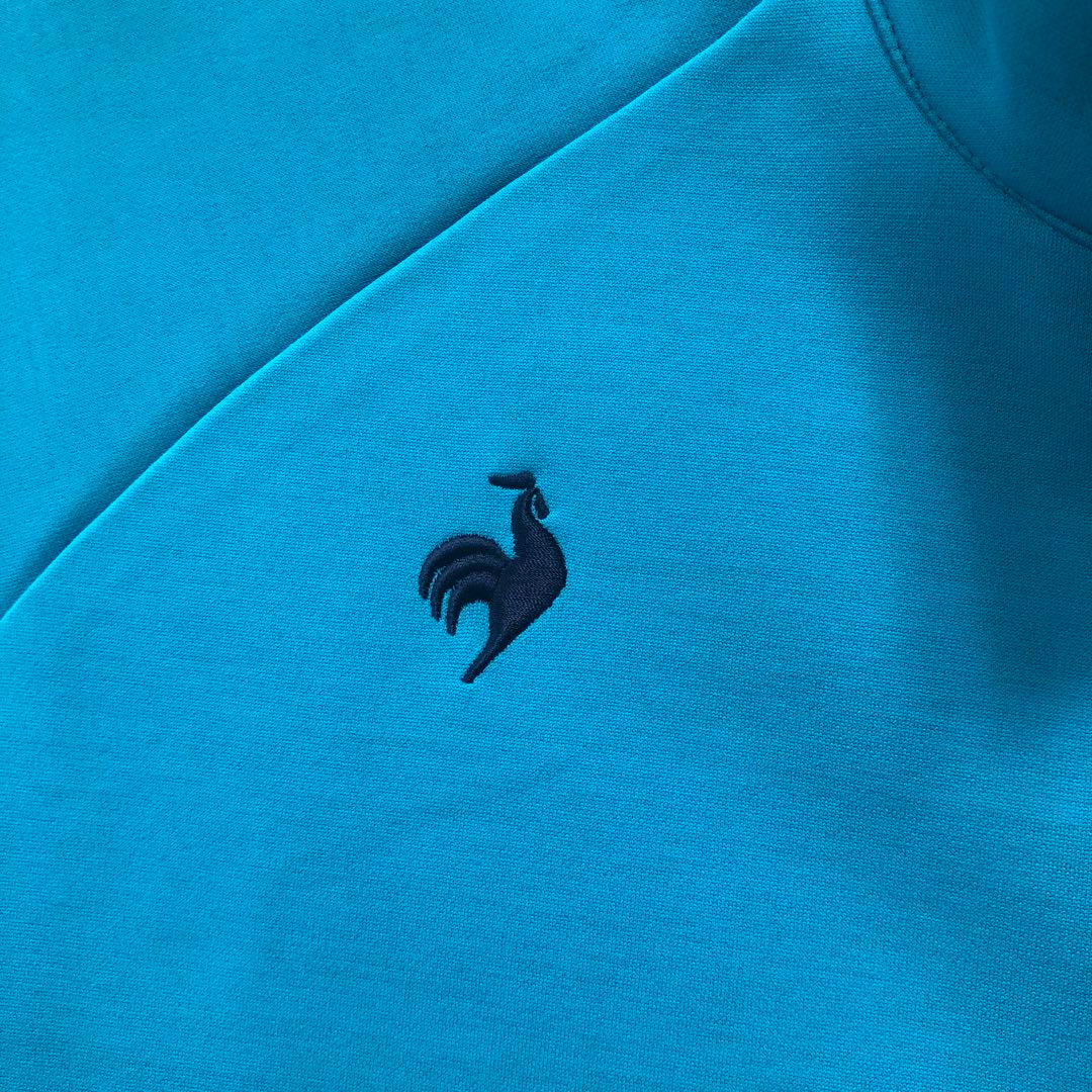 LE COQ SPORTIF メンズゴルフターコイズ ハーフジップシャツM