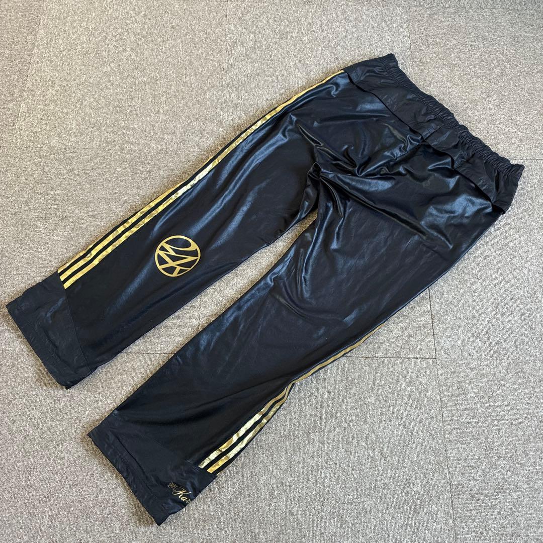 大きいサイズ adidas 24カラッツ ブラック ゴールド ジャージ上下セット