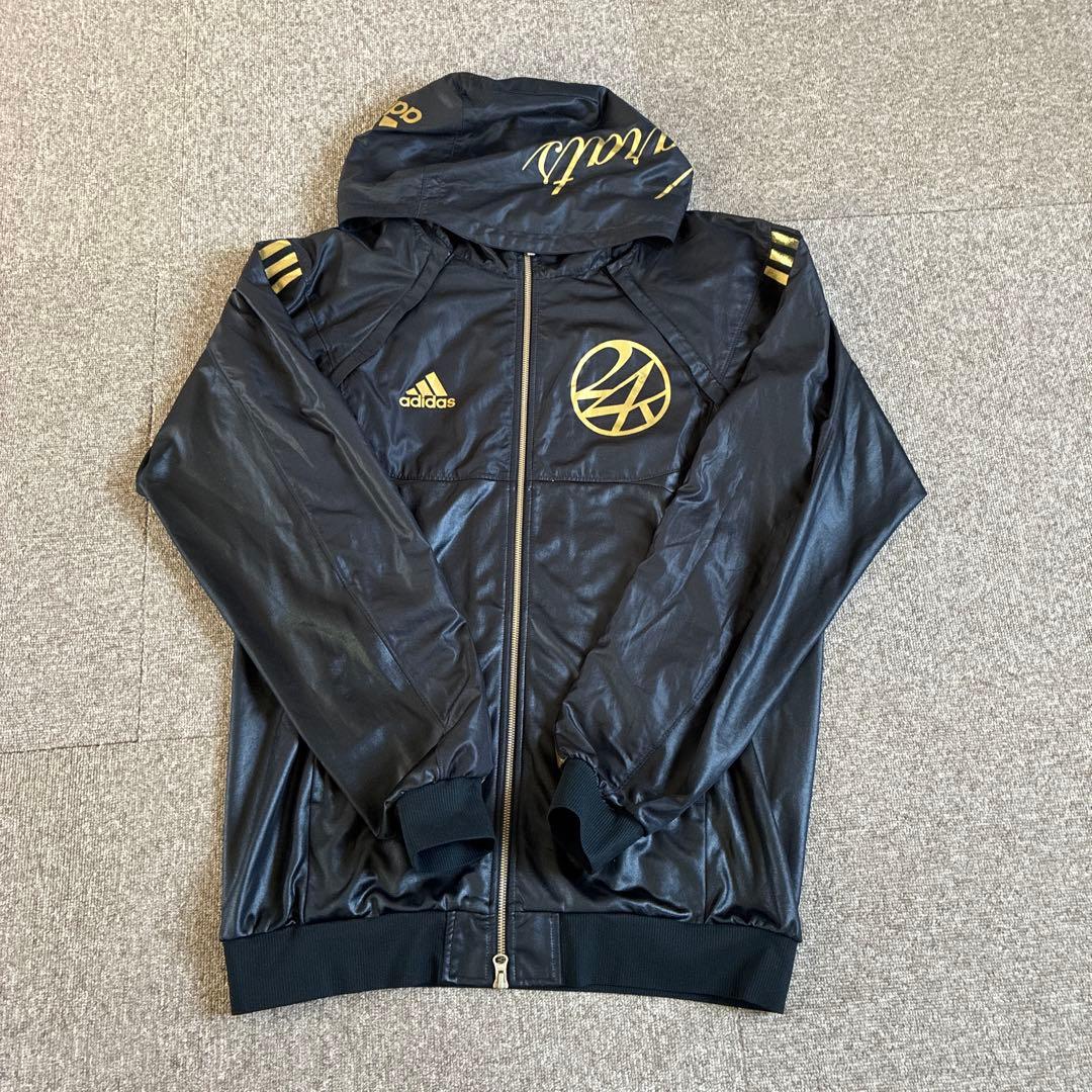 大きいサイズ adidas 24カラッツ ブラック ゴールド ジャージ上下セット