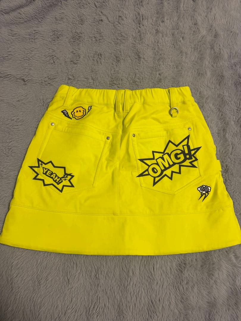 PEARLY GATES 蛍光イエロー スカート 新品