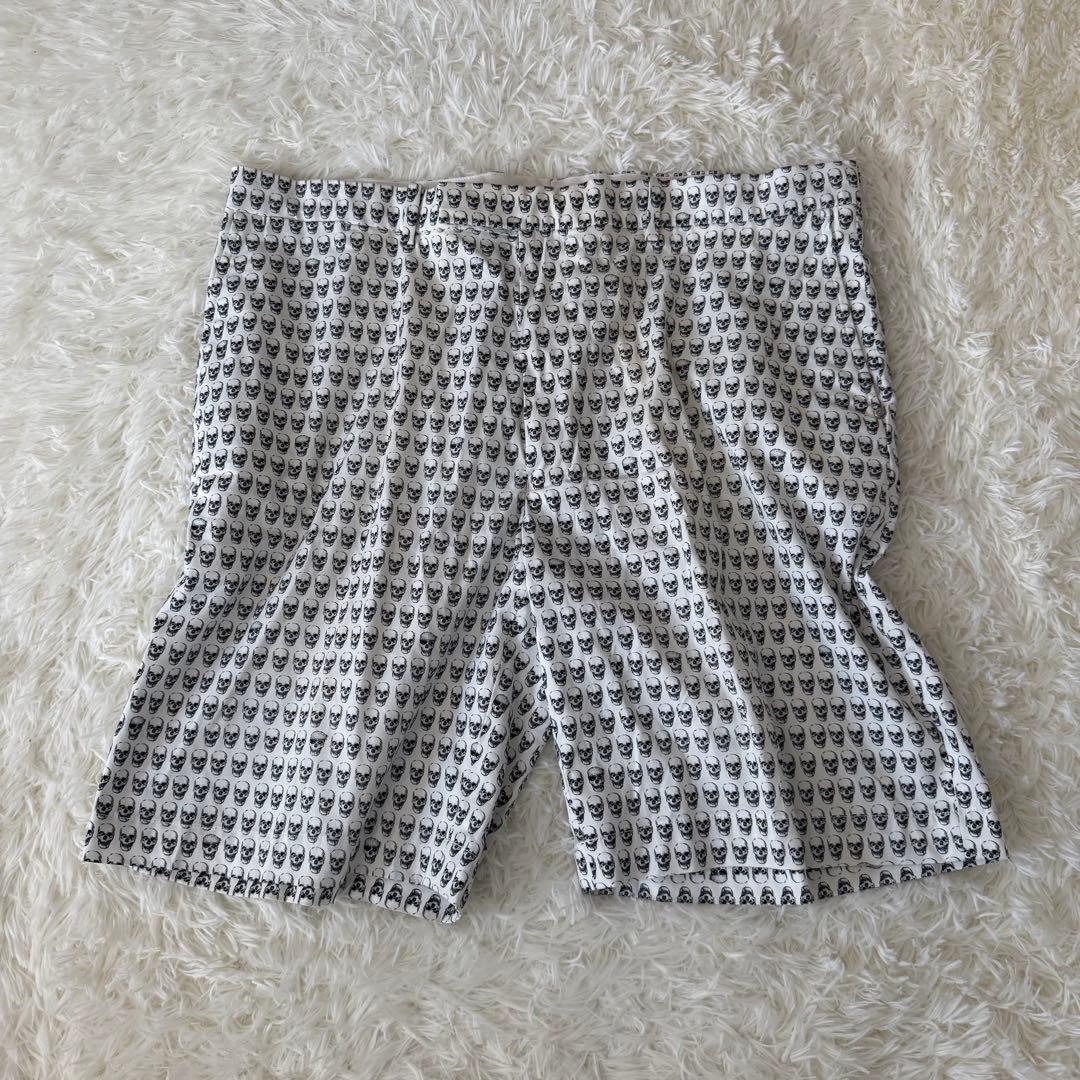 美品✨RLX ラルフローレン ショートパンツ スカル柄プリント 大きいサイズ 白