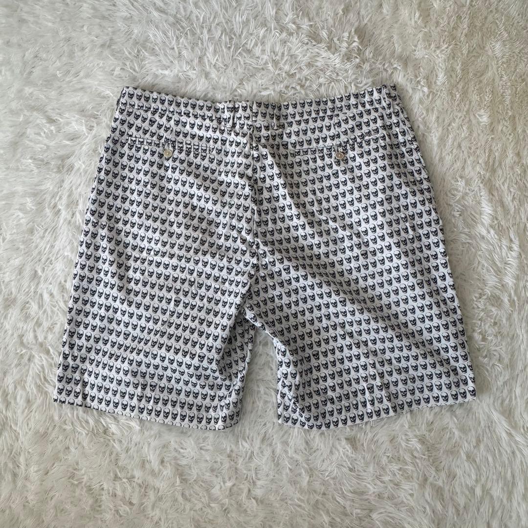 美品✨RLX ラルフローレン ショートパンツ スカル柄プリント 大きいサイズ 白