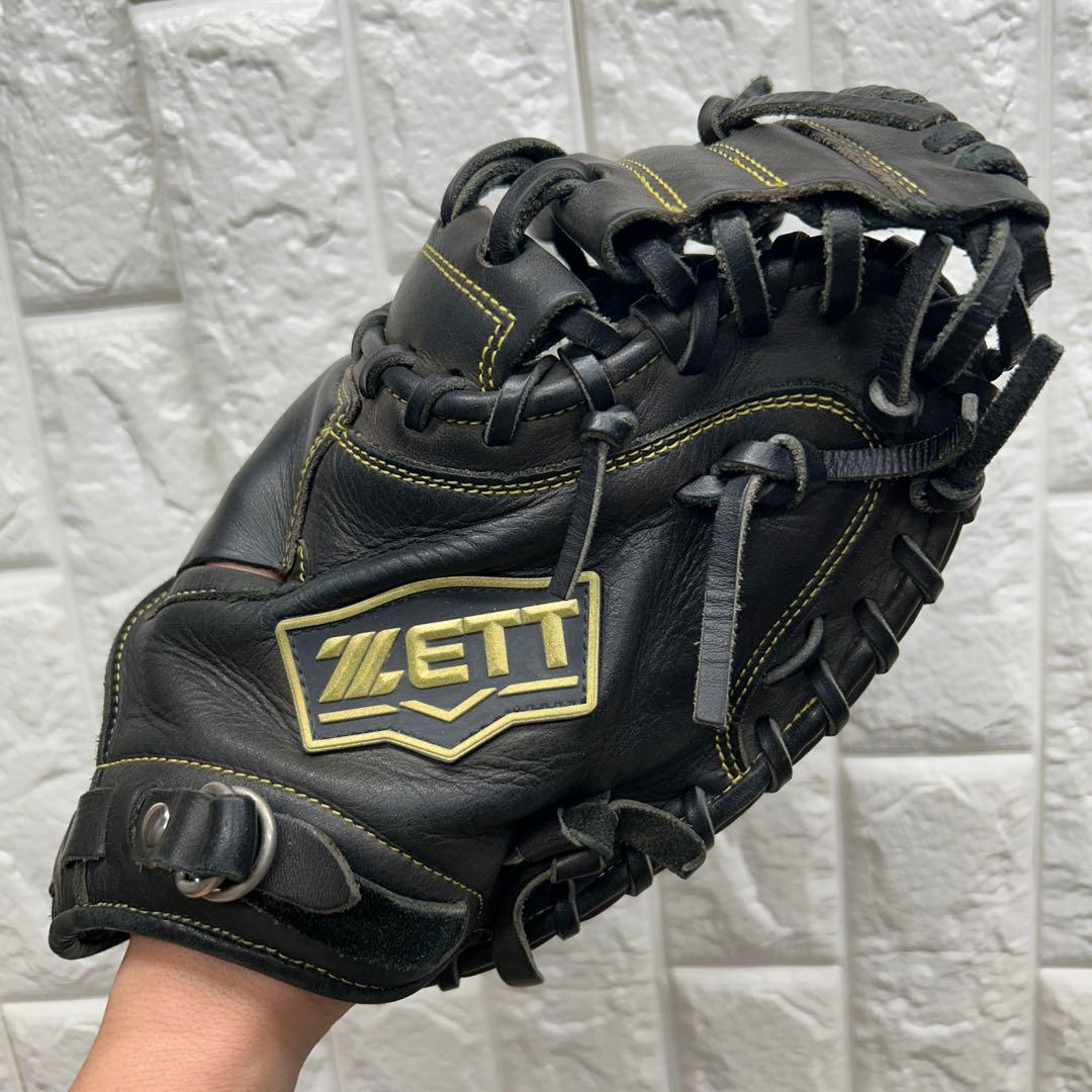 【美品】野球 グローブ 軟式 キャッチャーミット ZETT