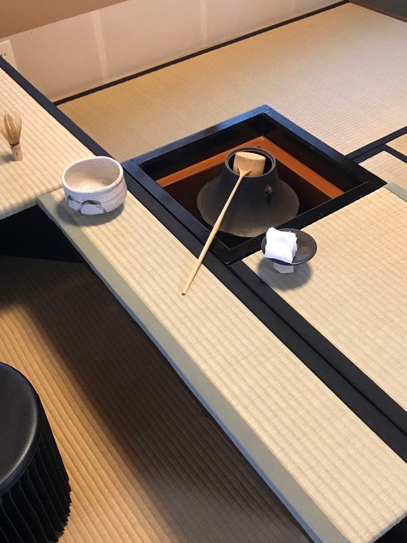 組み立て茶道用道具畳、炉壇収納ボックス、建水台と貴人畳の角の台の4点セット