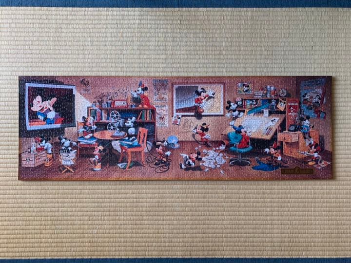 Disney ジグソーパズル　ミッキー　飾る用　完成品