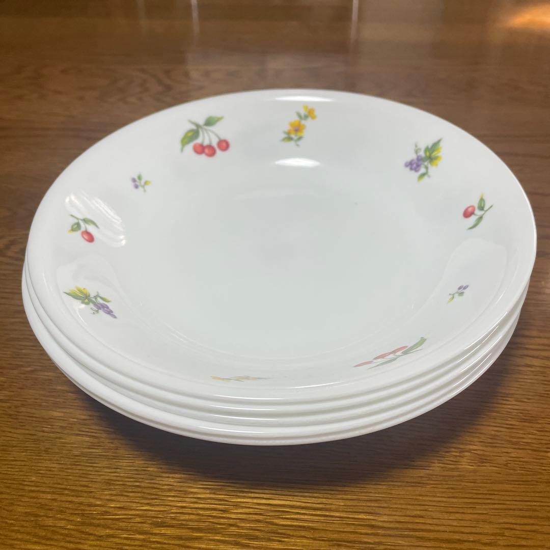 CORELLE 花とフルーツ柄 皿 10枚セット