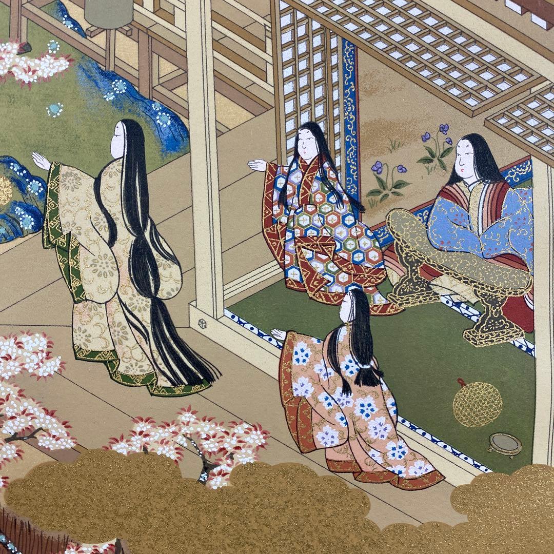 美品 掛け軸 土佐光吉 源氏物語図「若紫之図」工芸品 おもてなし
