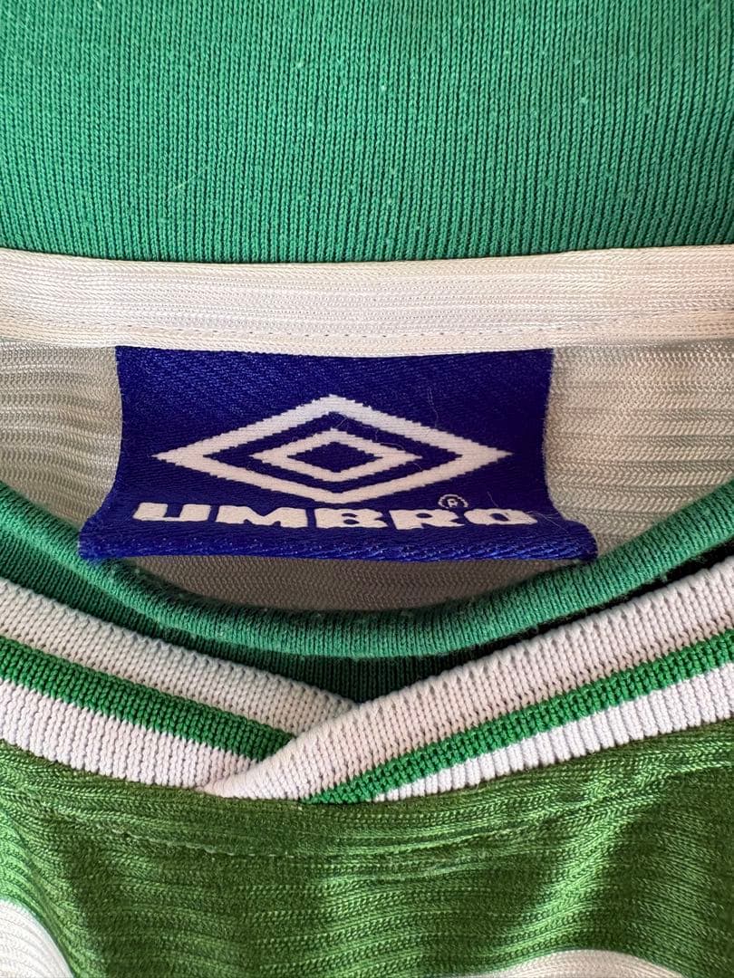 【極美品】00s UMBRO セルティックFC ユニフォーム ntl ボーダーL